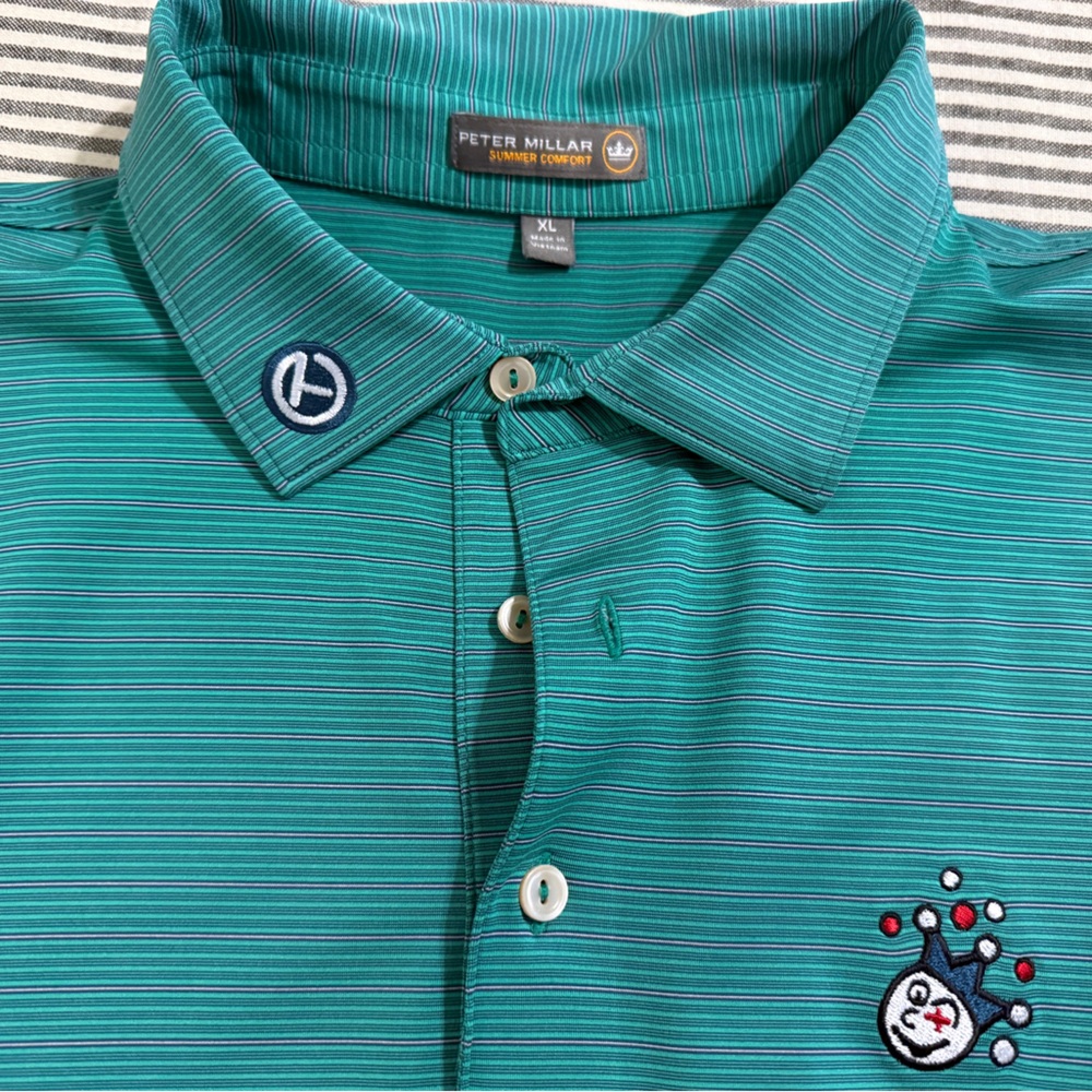 Peter Millar Scottie Cameron Blue Polo Shirt
